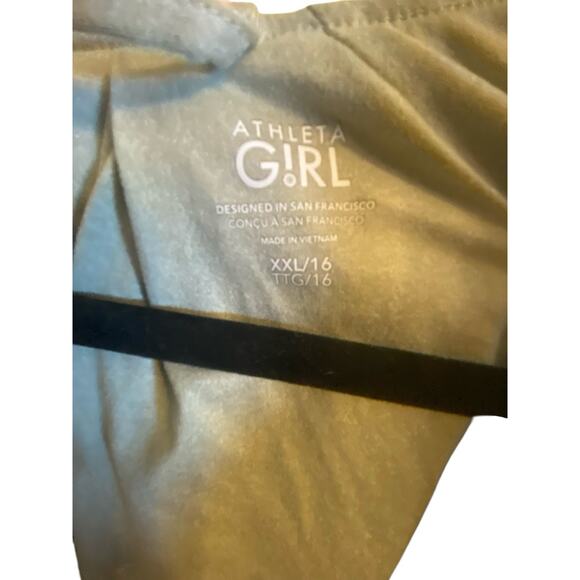 Athleta Girl Gap Collab Lily Pond Yellow Lined Bomber jacket size XXL 16, zip - Picture 8 of 16